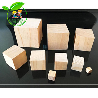 Khối gỗ vuông 3x3x3cm - cube mộc 3cm