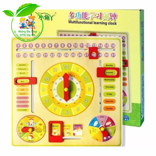 Bảng đồng hồ học cách xem giờ, thứ ngày tháng, thời tiết, mùa