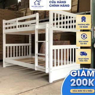Giường tầng gỗ thông nhập khẩu-giường tầng thẳng twin-twin