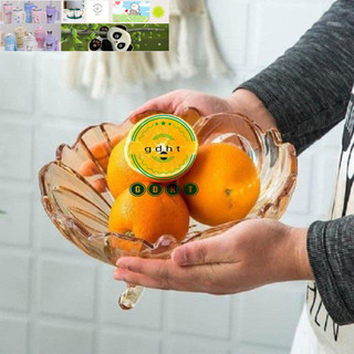 Đĩa bát thuỷ tinh thả hoa, đĩa để hoa quả thủy tinh có chân