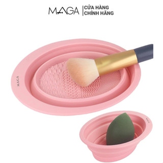  Dụng cụ vệ sinh cọ trang điểm chuyên nghiệp cao cấp MAGA Makeup Brush Cleaning có thể gập lại rửa bông mút trang điểm 