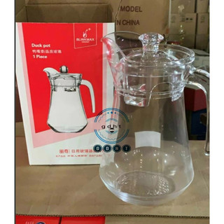 Bình ca thủy tinh trơn rót nước 1300ml
