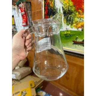 Bình ca thủy tinh trơn rót nước 1300ml