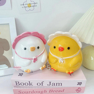 Ống tiết kiệm tiền Gà con đội nón cute mini | dùng làm quà tặng, trang trí, lưu niệm TiemHeoSoda