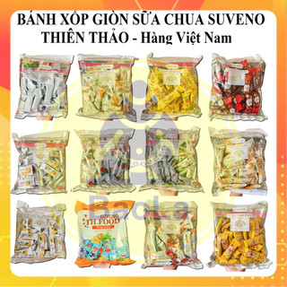 1Kg Bánh Xốp Giòn Sữa Chua Mix Vị Bịch 500g Suveno Thiên Thảo Hàng Việt Nam