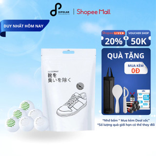 Viên Khử Mùi Hôi Giày Dép DIPOLAR Hút Ẩm Khử Khuẩn Nấm Mốc, Hương Trà Xanh Tự Nhiên Combo 6 Bóng - DVKM01