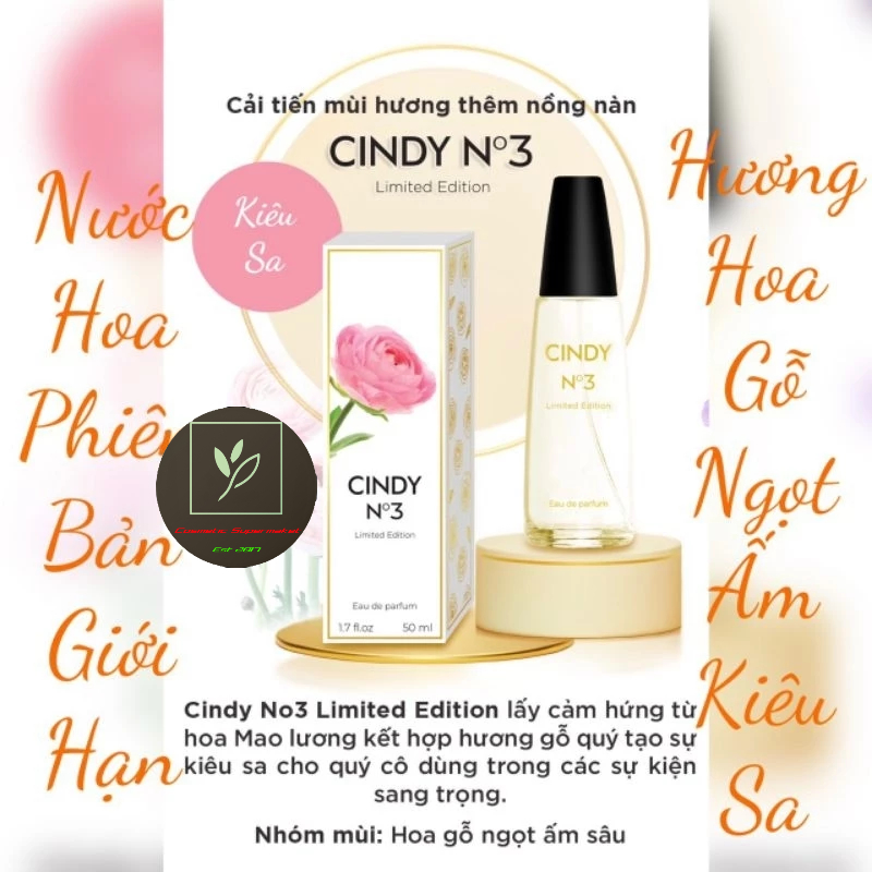 (50ml) Nước hoa Cindy N03 Limited Edition