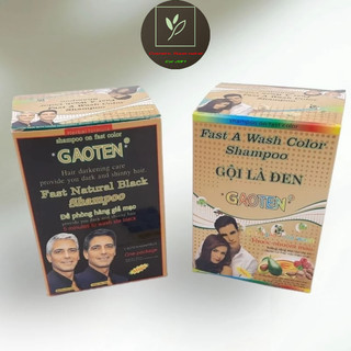 (Hộp 10 Gói) Dầu gội là đen Gaoten  30ml