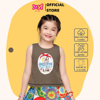 Áo thun cho bé sát nách YF form croptop, nhiều màu ngẫu nhiên 7AX027