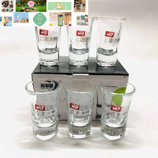 Set 6 ly uống rượu thủy tinh đáy dày 15ml cao cấp