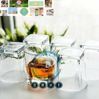 BỘ 6 CỐC THỦY TINH 5 CẠNH DÙNG UỐNG NƯỚC