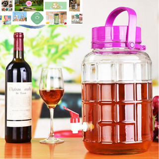 bình thủy tinh nắp tím 12l có vòi