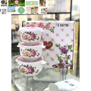 Bát sứ nắp nhựa hút chân không có tay cầm