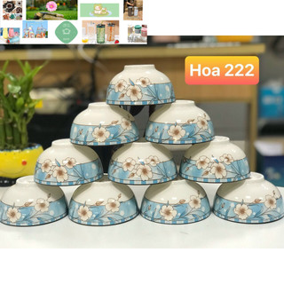 combo 10 bát cơm hoa họa tiết 4d nhiều mẫu