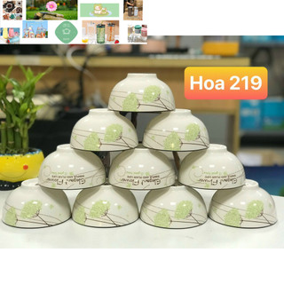 combo 10 bát cơm hoa họa tiết 4d nhiều mẫu