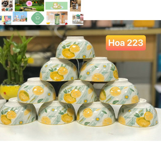 combo 10 bát cơm hoa họa tiết 4d nhiều mẫu