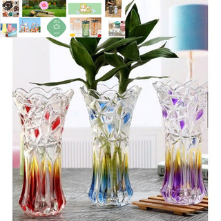 Lọ hoa thủy tinh- bình thủy tinh 30cm loe màu