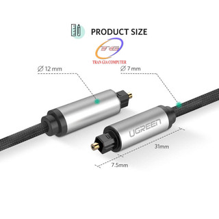 Cáp audio quang (Toslink, Optical) 1.5m Ugreen 10542