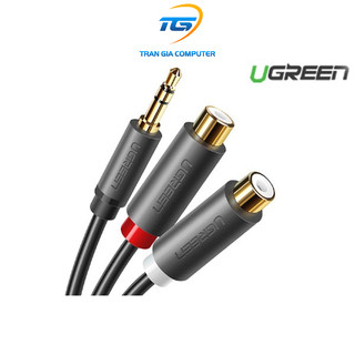 Cáp Audio chuyển từ jack 3.5mm ra 2 đầu hoa sen RCA (âm) Ugreen 10547