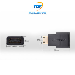Đầu chuyển Mini HDMI sang HDMI (âm) Ugreen 20101