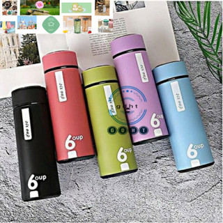 Bình giữ nhiệt Bình đựng nước  lõi thủy tinh 6oup 450ml