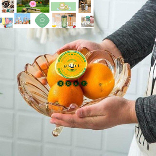 bát thủy tinh đựng mứt hoa quả màu vàng cao cấp