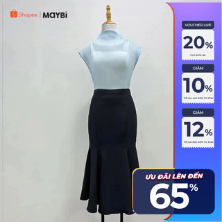 Chân váy midi cotton lạnh đuôi cá Maybi