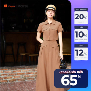 Quần Maybi dài ống suông bố thái hai màu