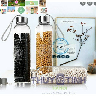 Combo 10 bình thủy tinh dây xách 500ml