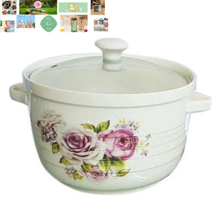 âu thố sứ nắp kính 18cm
