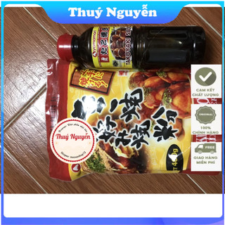 Combo bột bánh takoyaki và xốt takoyaki , bánh bạch tuộc Nhật