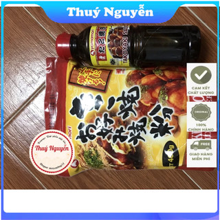 Combo bột bánh takoyaki + xốt takoyaki , bột bánh và xốt bánh xèo nhật , bánh bạch tuộc