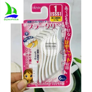 Bàn chải kẽ răng DR.POLIR chữ L gói 6 chiếc chuyên cho người niềng răng