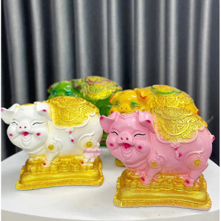 Tượng HEO BỆ VÀNG, heo Tết Ba Tư, tượng con giáp cho người tuổi Hợi linh vật phong thuỷ Rinh Tài Rinh Lộc Tiệm Heo Soda