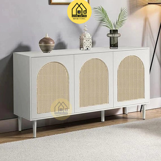 Kệ trang trí tủ trang trí kệ ti vi gỗ mdf kết hợp cánh mây home decor minh cường