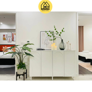 Tủ giày kệ tủ trang trí màu trắng bằng gỗ mdf đa năng phong cách bắc âu home decor minh cường