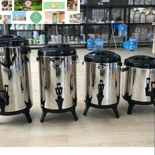 Bình ủ trà có vòi giữ nhiệt nóng lạnh inox 304 các cỡ ( 3 LỚP GIỮ NHIỆT- CHUẨN LOẠI 1 DẦY)