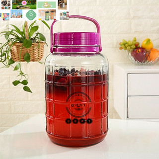 bình thủy tinh nắp tím có quai xách 2l