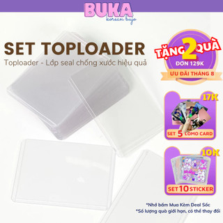 Toploader Buka top loader B8 A7 top đựng card ảnh idol Kpop, Anime khổ ngang, khổ dọc có seal chống xước combo 5 10 25c
