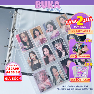 Binder Sổ còng A4 4 còng Buka bìa sổ còng nhựa collect book đựng ảnh album cá nhân sưu tầm kpop (có bán kèm sheet )
