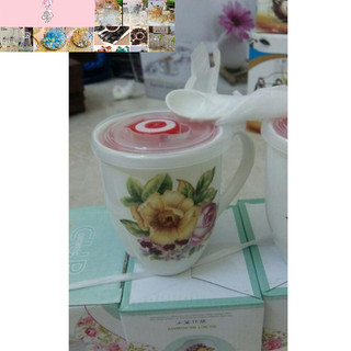 cốc sứ 450ml tặng kèm thìa sứ
