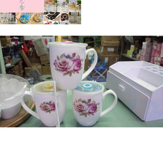 cốc sứ 450ml tặng kèm thìa sứ