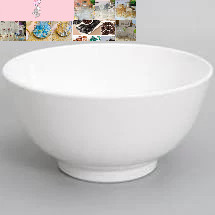 Tô sứ trắng 18cm hàng mộc đẹp
