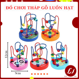 Đồ chơi luồn hạt gỗ phát triển tư duy cho bé