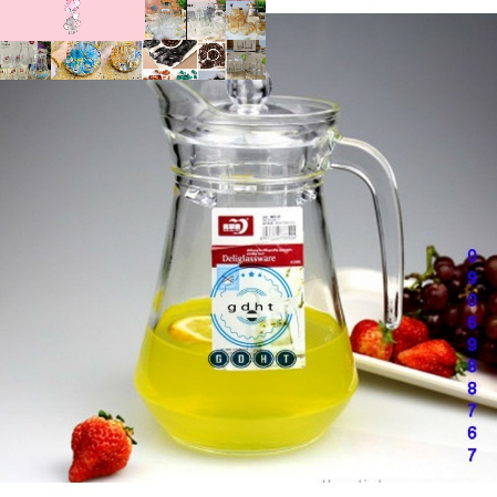 Bình ca thủy tinh rót nước 1300ml