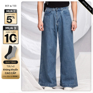 Quần jeans nam form relax ben & tod re2141bc278 ống suông to dày dặn đứng form trẻ trung năng động