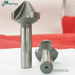 Mũi vát cạnh, lỗ khoan Magbroach 3-31mm chuôi trụ 12mm 90°
