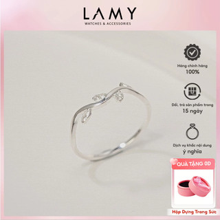 Nhẫn bạc nữ cde olive leaf silver ring cde8385sv - nhẫn bạc ta cao cấp