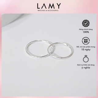 Nhẫn Bạc Nữ CDE Basic Circle Couple Ring Silver CDE8307SV - Nhẫn bạc ta cao cấp
