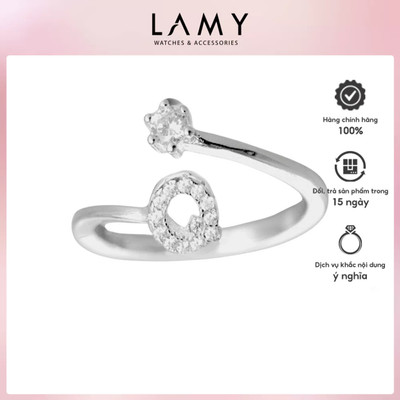 Nhẫn bạc nữ LAMY Q Initial Ring Silver 8270 - Nhẫn bạc ta cao cấp